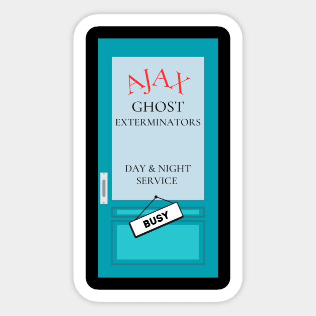 Lonesome Ghosts: AJAX Ghost Exterminators Sticker by ForbiddenDisco